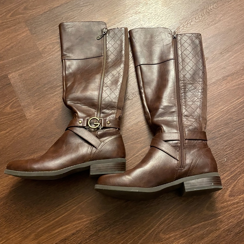 Guess brown boots. Size 8 1/2. Barely used